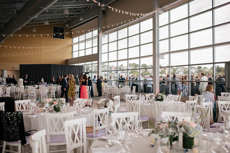 Photo interior of Ocean Gateway during a wedding. Photo courtesy of http://larakimmerer.typepad.com/lk_weblog/2016/01/karla-todd-ocean-gateway-wedding.html.
